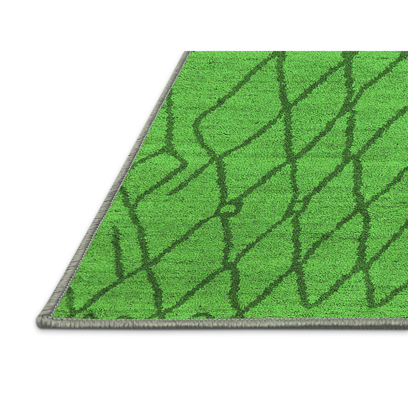 Washable Geometric Indoor Rug, Rectangle 2' x 4'