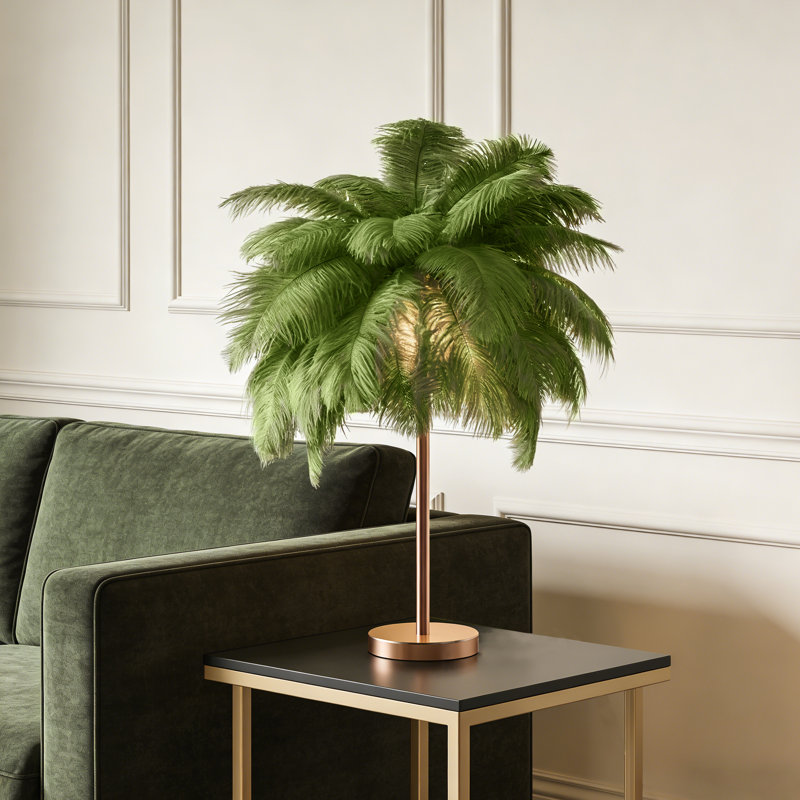 Lampe de table DEL avec interrupteur tactile, Vert olive