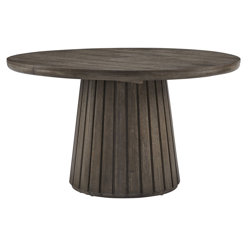 Extendable Round Dining Table With 4 Side Chairs And Sideboard, 6 Pieces: Table, 4 Chairs, Sideboard