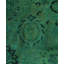 Tapis unique noué à la main Rachal - vert, 8 pi 2 po x 14 pi 6 po