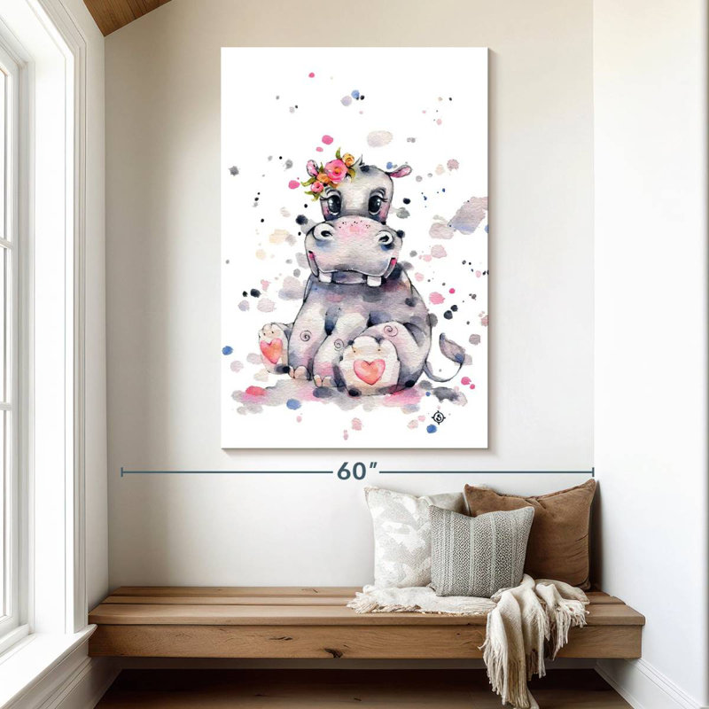 Brampt Sweet Miss Hippo, 51" H x 34" W