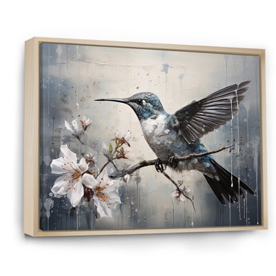 Colibri harmonie florale II sur toile