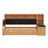 Versatile Sleeper Bench Featuring Upholstered Headboard, Open Shelving, Trundle Bed, and Power Hub-1521326378