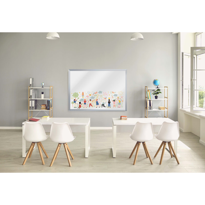 AARCO Melamine Wall Metal Markerboard, 4' H x 5' L