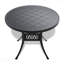 Ensemble de 3 meubles de patio en aluminium coulé avec coussins bruns-165666577