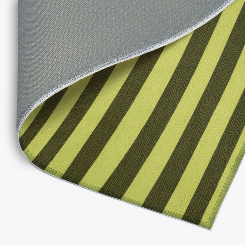 Tapis intérieur / extérieur brun HorizontalStripes, Rectangulaire 2 pi x 3 pi