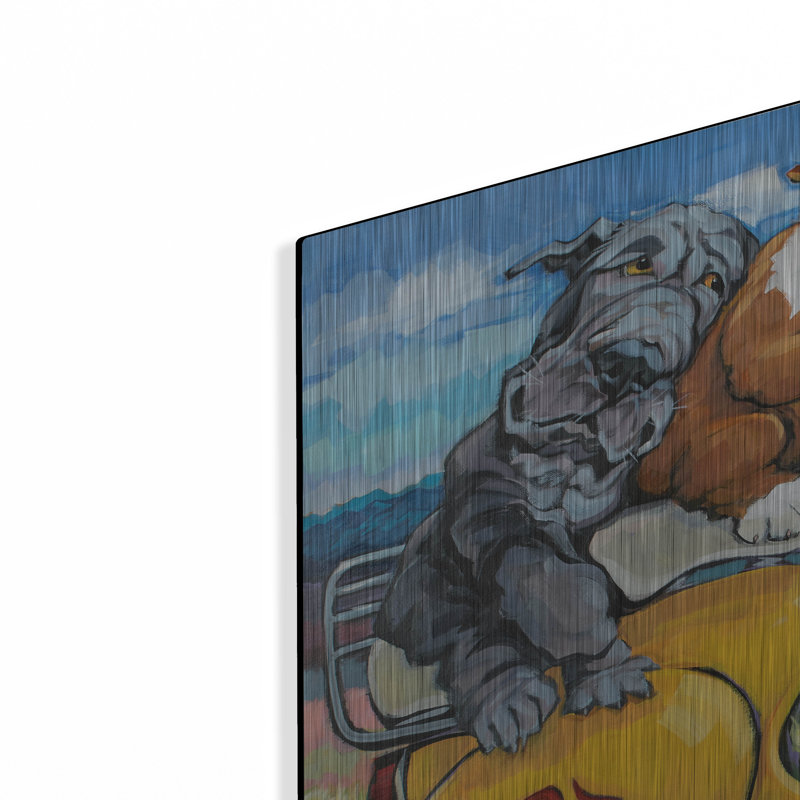 «On The Road Again» par CR Townsend, art mural en métal, H 24 po x l 24 po