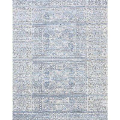 Handmade Silk and Wool Area Rug