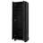 71.2" Tall Black Storage Cabinet With Two Doors, Five Compartments, Adjustable Shelves, For Bathroom, Office, Or Dining Room