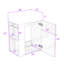Compact Modern 20-Inch Bathroom Vanity with Side Storage Shelves-70501496