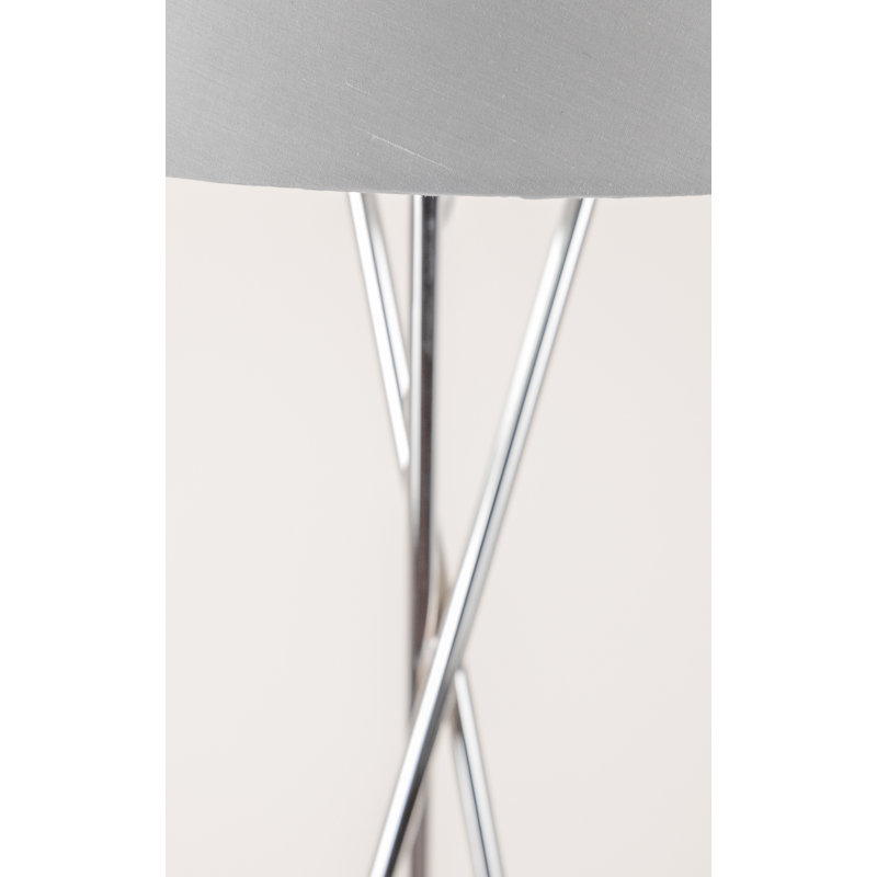 Dumas 154cm Tripod Floor Lamp, Chrome, Grey