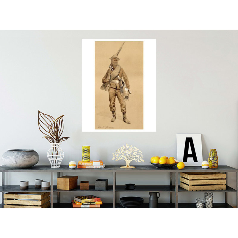 «Infantryman in Field Field» par Frederic Remington - Impression giclée, H 40 po x l 32 po
