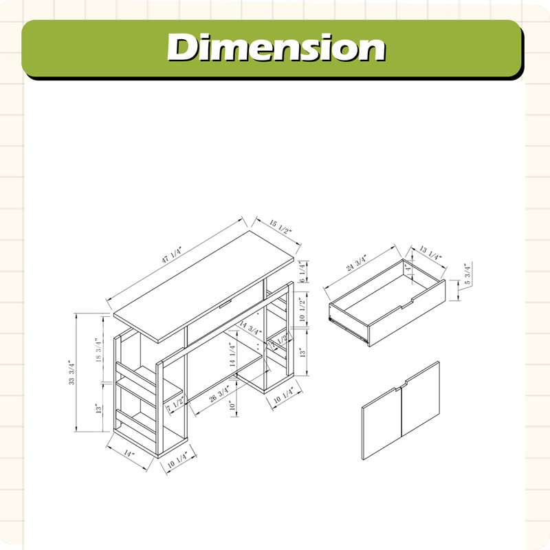 Buffet avec 4 tablettes Modernize Kitchen