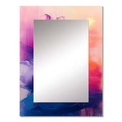 Gold Ethereal Dream II - Line Art Wall Mirror, Gold Decorative Mirror, Printed Metal Art