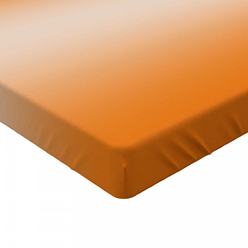 Microfiber Abstract Fitted Sheet, Full Fitted Sheet, Orange, striped
