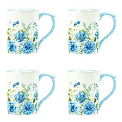 10 Strawberry Street Lylah Mug, Blue Anemone