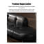 Chaise longue de style italien en bois massif, cuir et métal pour chambre et salon-834611084-834611314