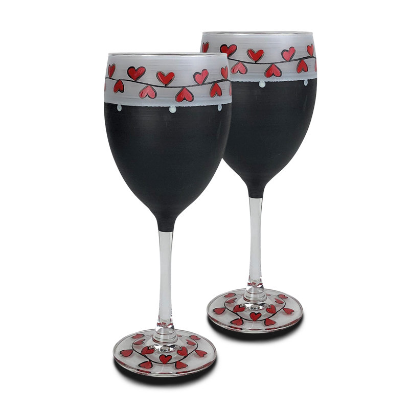 Verre à vin 11 oz. blanc Hearts & Vines