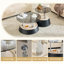 Affordable luxury black nesting coffee table set. Transparent tempered glass nesting set. Round living room coffee table, two-piece set.