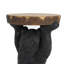 Table d'appoint Black Bear Sculpture - Table de bout piédestal d'extérieur / d'intérieur MGO