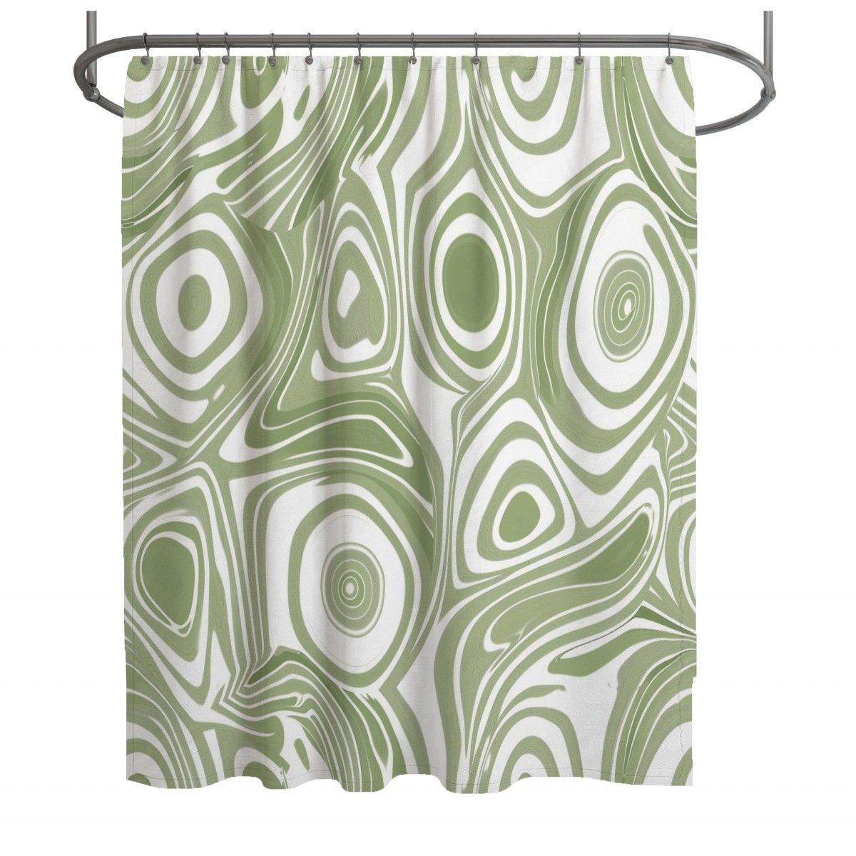 Psychedelic Pattern Print Bathroom Shower Curtain