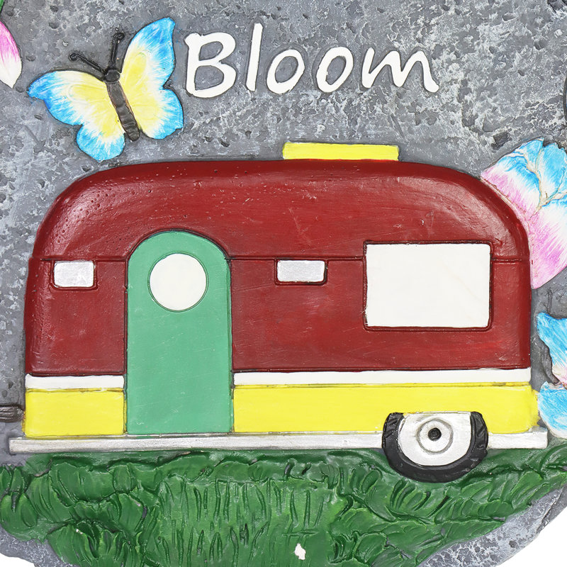 Le tremplin de jardin rétro Exhart «Live Life in Full Bloom», 10 po