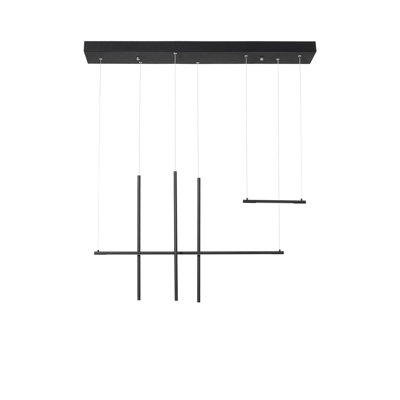 5 - Light Black LED Geometric Pendant
