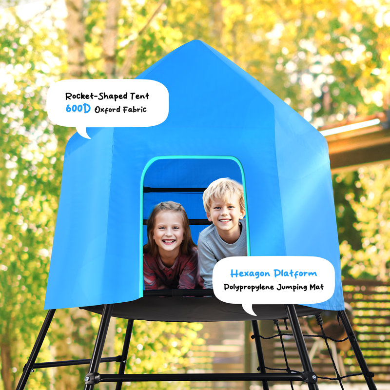 Jungle Gym Climbing Dome with Tent and Monkey Bars