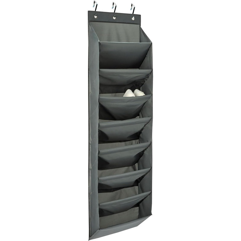 Rangement pour chaussures à 8 niveaux, gris foncé