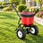 50 lb Walk-Behind Broadcast Spreader with Adjustable Settings and Pneumatic Tires