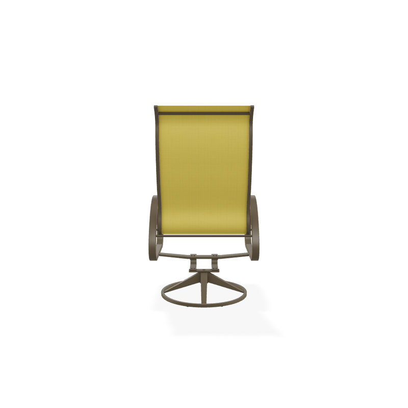 Aruba 1 Outdoor Dining Armchair, Yellow 43D, Textured Beachwood