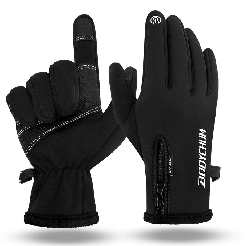Gants de ski en peluche pour hommes Gants chauds pour l'hiver, M