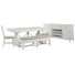 Extendable Trestle Dining Table With 2 Side Chairs Upholstered Bench And Buffet