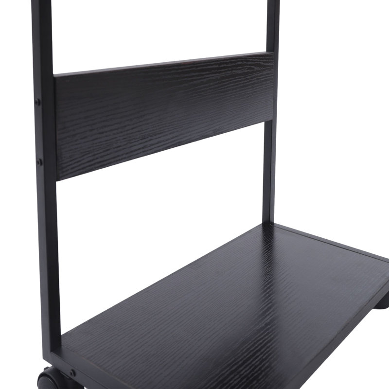 Computer Tower Stand  PC Stand 2-Tier CPU Stand with Lockable Wheels Under Desk