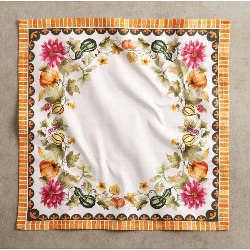 Maison d'Hermine Pumpkin Garden - Cloudy Cream 100% Cotton Napkins - 20" x 20"