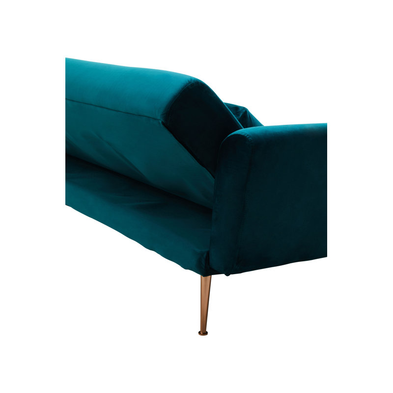 Doe 3 Seater Velvet Sofa Bed, Green