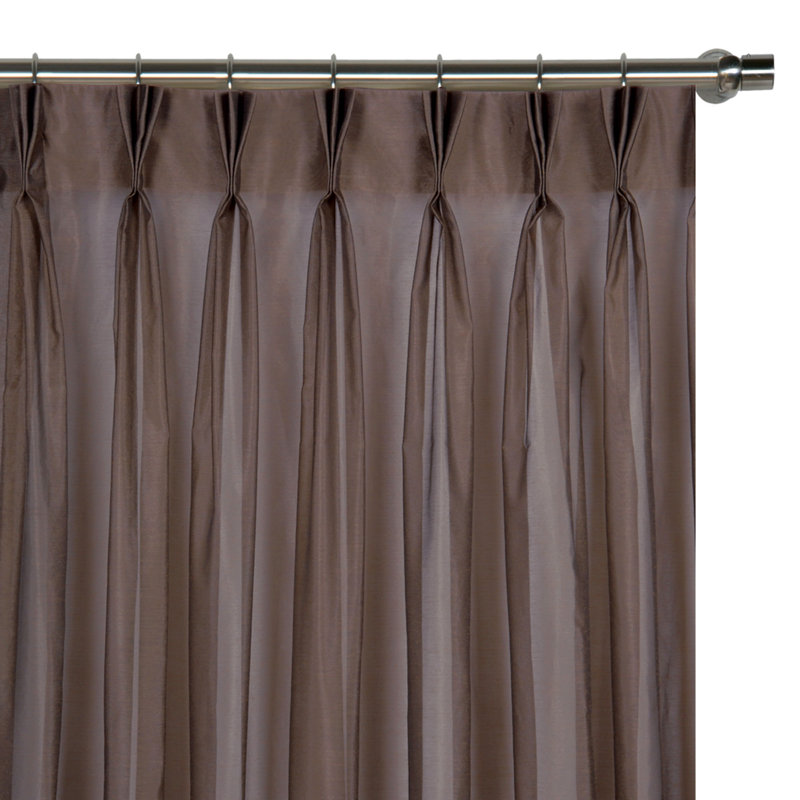 Ambiance Trevira Sheer Semi Sheer Curtain, Cocoa, 20" x 84"