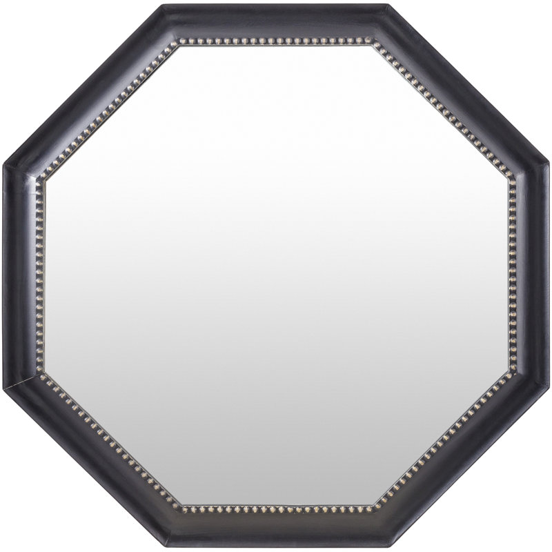 Miroir décoratif Ellye, Noir, noir, noir, noir, 27 po x 27 po