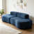 Tissu bleu foncé