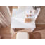 Modern White Dressing Table with Mirror, Drawer & Shelf, Large Make-Up Table
