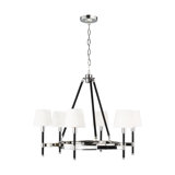 Katie 6 - Light Dimmable Wagon Wheel Chandelier