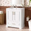 Meuble-lavabo 30 po avec lavabo, panneau de fibres à densité moyenne et structure en bois massif Josephien, 1 tiroir de séparation et 2 portes à fermeture en douceur-1115553478
