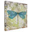 «Wraped Canvas Wall Art - Jean Plout« Dragonfly On Tin Tile 2 », art mural pour le salon, la chambre à coucher ou le bureau - 35 x 35-30366054