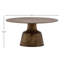 Golbez Cast Aluminum Coffee Table, Antique Brass
