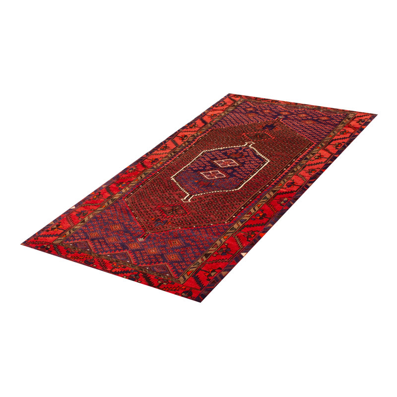 Tapis unique en laine rouge 4 pi 0 po x 7 pi 5 po Andelz