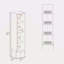 Meuble d'appoint Matt Gray Hight avec 4 tablettes