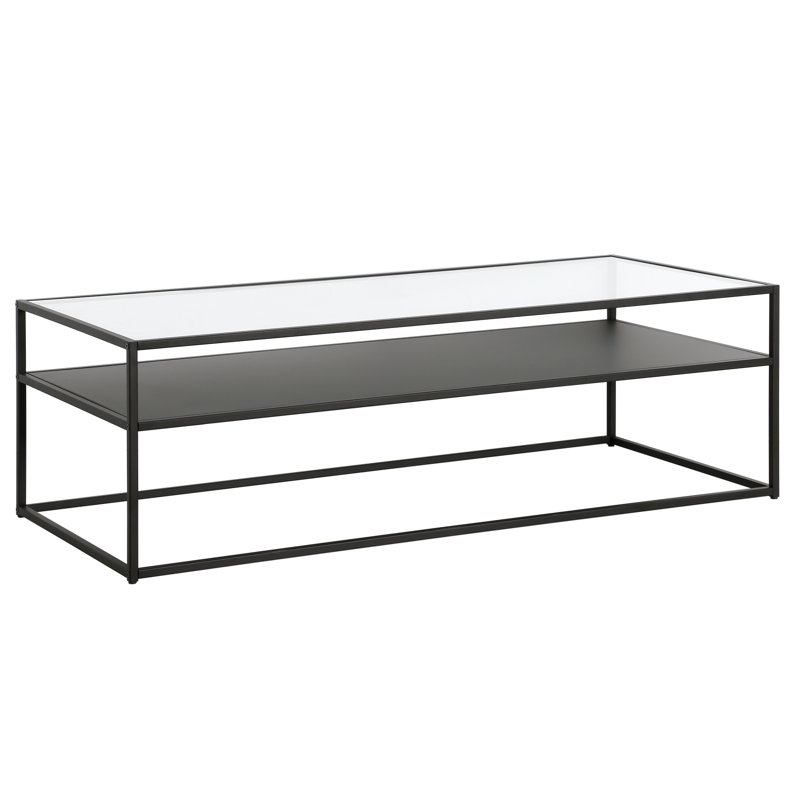 Frame Coffee Table with Storage, 17" H x 54" W x 24" D