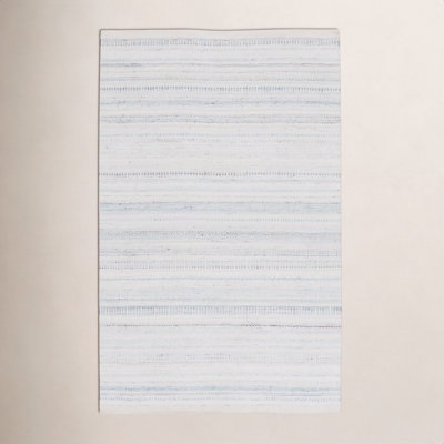 Finian Light Blue Ivory Hand-Woven Outdoor Rug