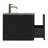 Modern Bathroom Vanity: 24" With Striped Black Oak & White Ceramic Sink - Sleek Design Floating Vanity Brushed Oak, Sophisticated-1606087231-1606087228