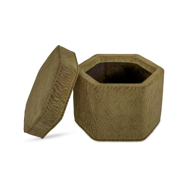 Repose-pieds avec rangement Finn Olive, Olive